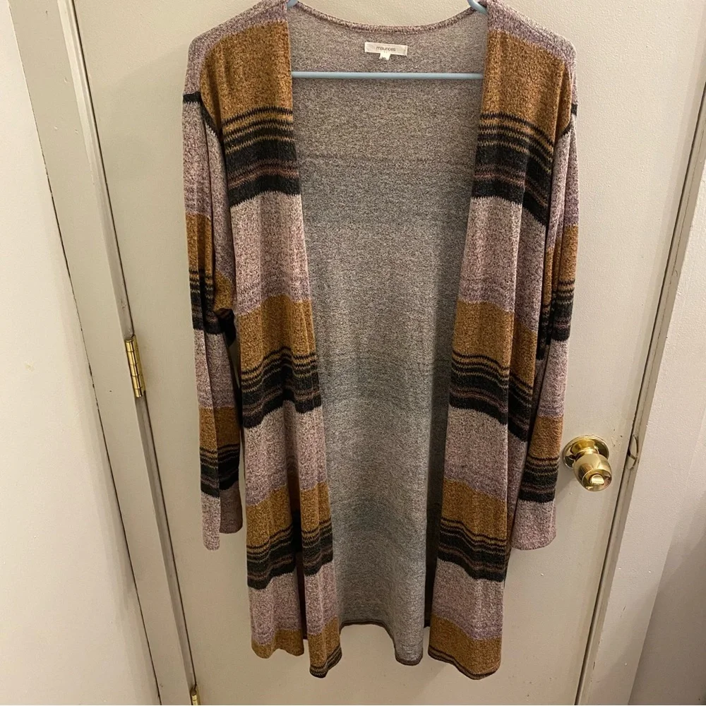 Maurices Striped Duster Cardigan Size XL - Picture 2 of 6